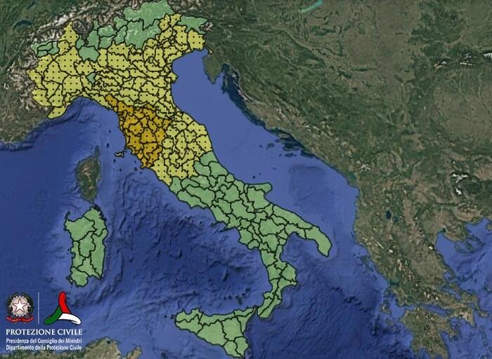 Zone in allertamento per domenica 26 Luglio