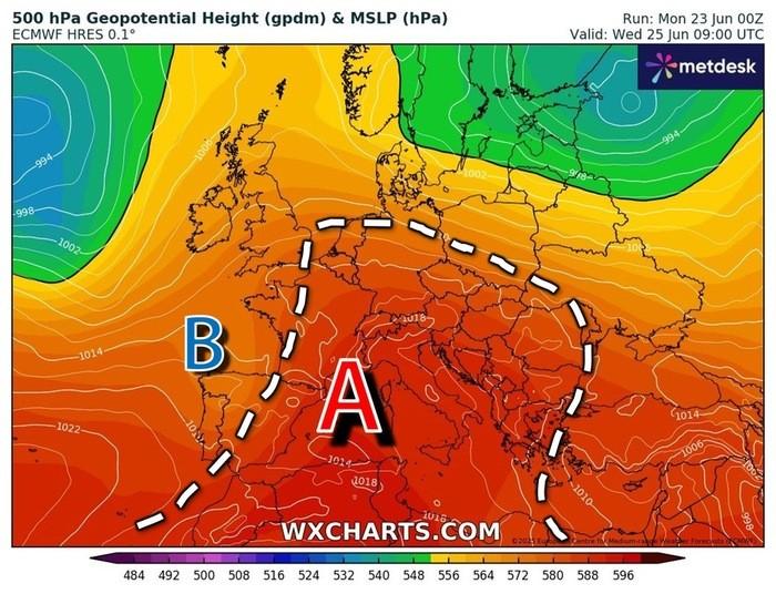 L'anticiclone africano Pluto in rinforzo sul Mediterraneo e l'Italia