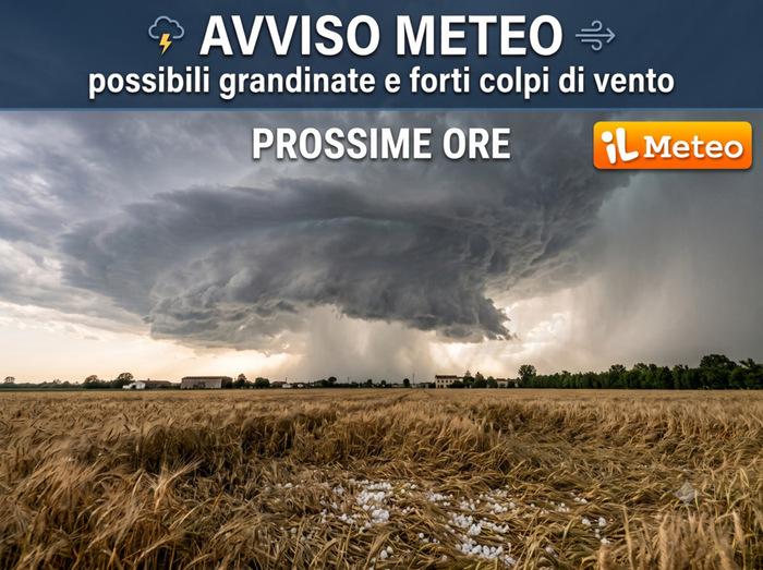 Avviso meteo: rischio eventi meteo estremi già dalle prossime ore