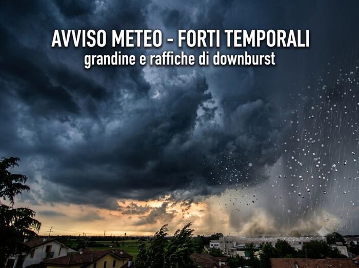 Avviso meteo: prossime ore elevato rischio di Supercelle Temporalesche e Grandine