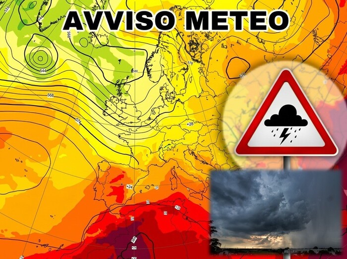 Avviso meteo: Mercoledì 10 Giugno fase fortemente temporalesca al Nord