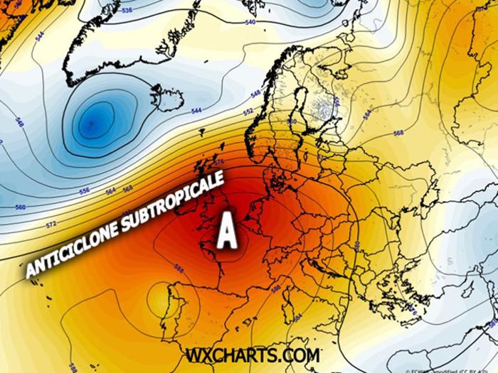 Sinottica prevista per la giornata di Domenica 24 Maggio