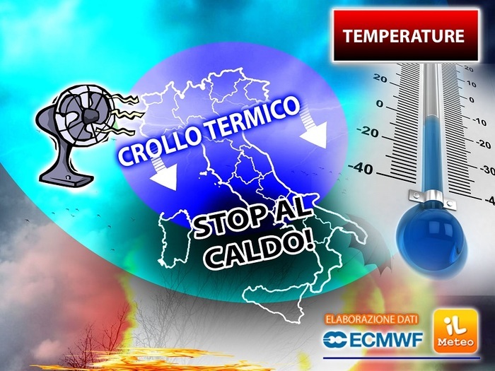 Nei prossimi giorni STOP del grande caldo, temperature giù anche di 10°C