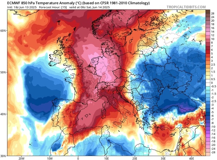 Gli estremi meteo sul continente europeo