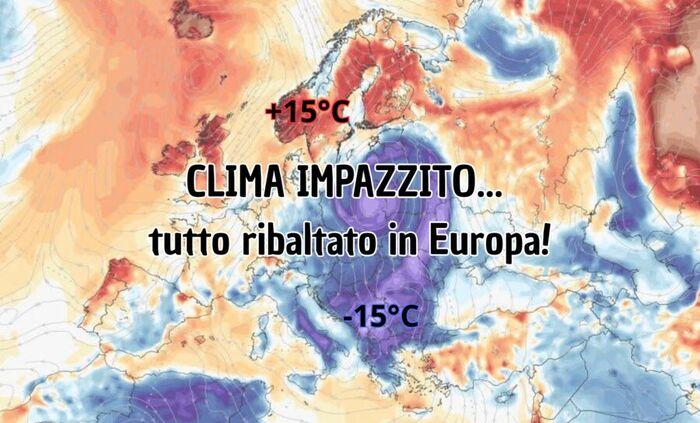 Clima impazzito in Europa, siccità e caldo al Nord, piogge e fresco al Sud