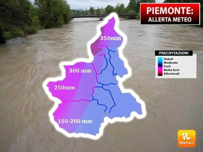 Allerta maltempo in Piemonte