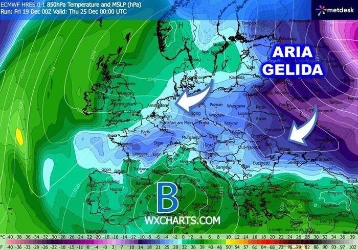 Ciclone mediterraneo in formazione: fase di maltempo nel corso della settimana di Natale