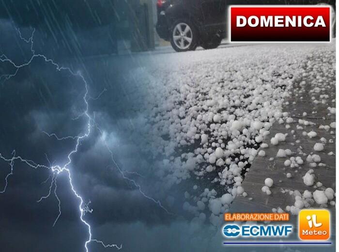 Domenica: in arrivo forte vento, temporali e pure grandinate