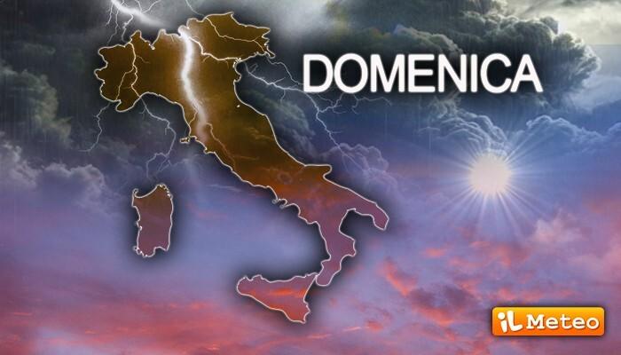 Domenica con perturbazione atlantica. pioggia e grandine su molte regioni