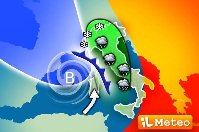 Anticiclone stop: tornano pioggia e neve