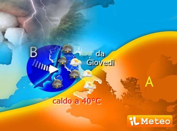 Tre giorni di bel tempo e caldo, poi nuova fase di maltempo