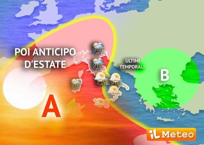 Ultima perturbazione, poi arriva l'alta pressione sub-tropicale