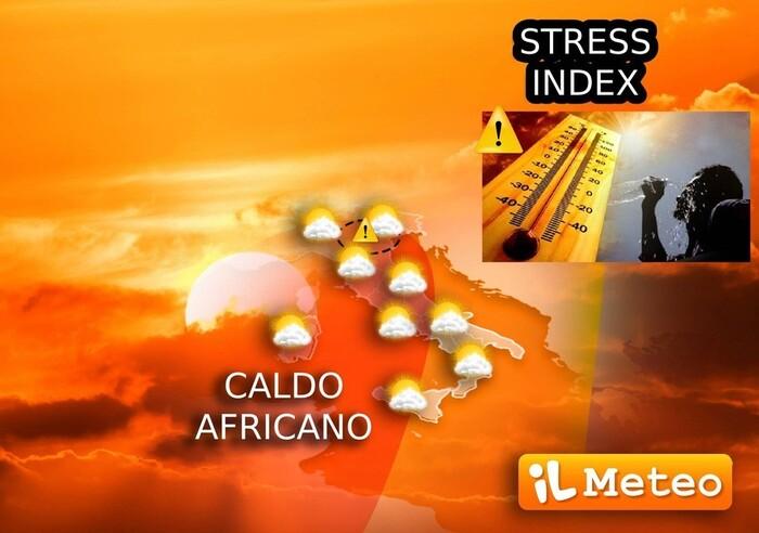 Alta pressione sempre più potente, sale lo Stress Index