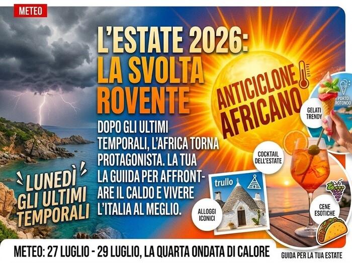 Arriva il grande caldo: sarà la quarta ondata di calore dell'estate 2026