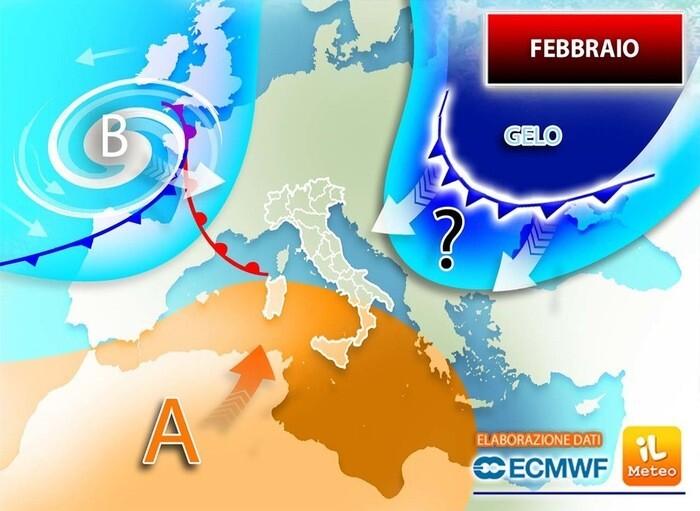Proiezioni Febbraio: il Centro Europeo indica un possibile surplus di precipitazioni sull'Italia