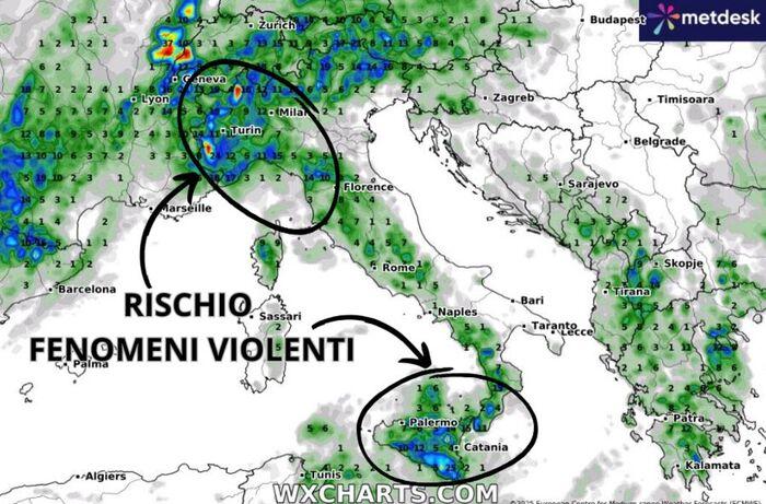 Rischio fenomeni violenti su queste zone