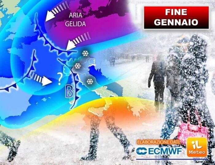 La tendenza meteo per fine Gennaio