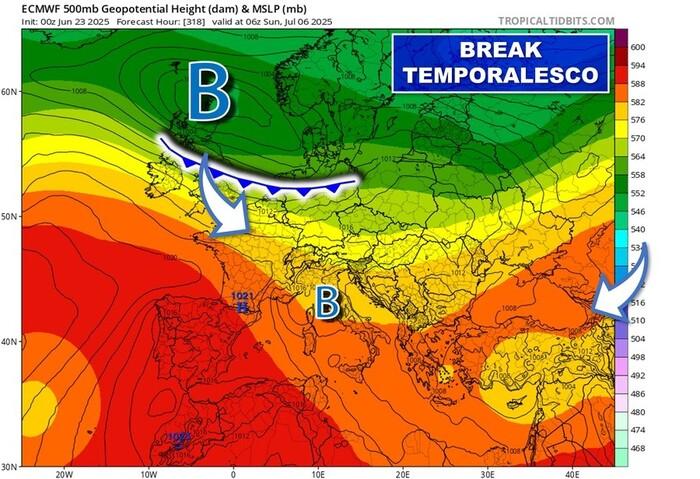 Possibile break temporalesco entro la prima decade di Luglio