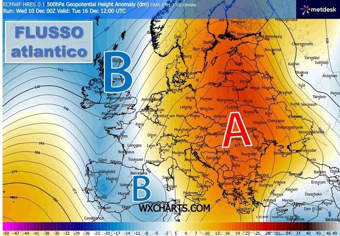 Flusso Atlantico: possibile Ciclone in formazione sui nostri mari