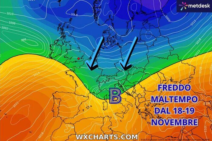 Freddo maltempo dopo metà mese