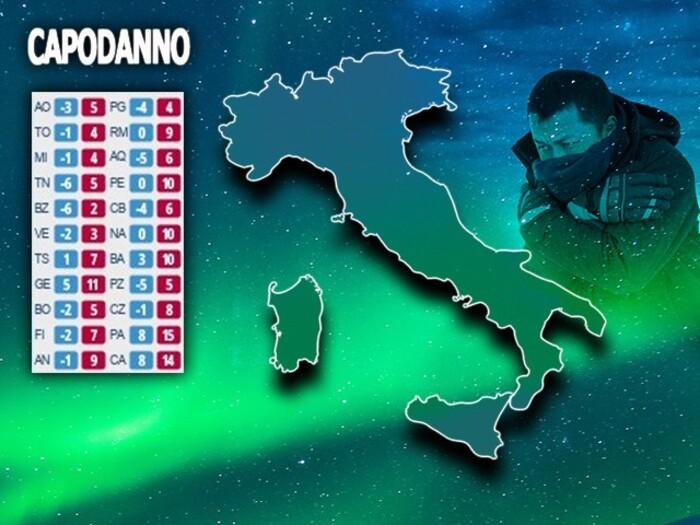 Le temperature previste la notte di San Silvestro e Capodanno