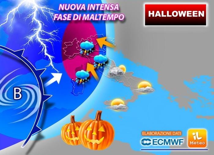 Torna il maltempo sull'Italia tra Giovedì 30 e Venerdì 31 Ottobre