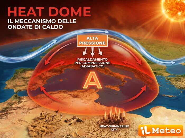 Heat dome: il meccanismo delle ondate di caldo