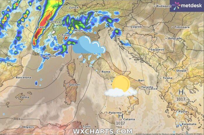 Italia divisa a metà nel weekend