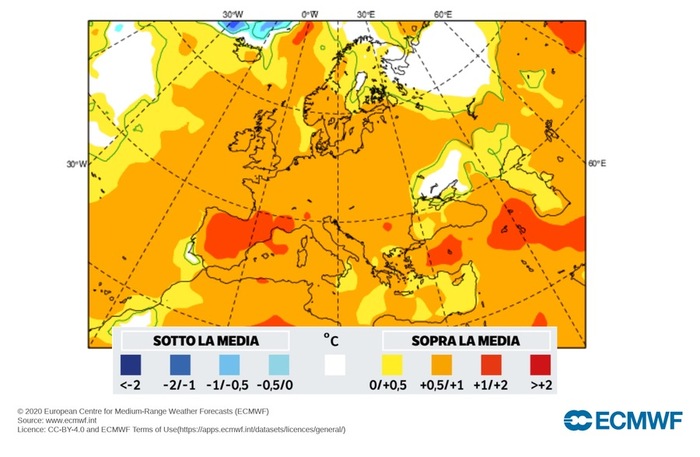 Anomalia nelle acque superficiali dell'Oceano Pacifico: torna El Niño