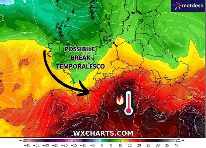 Possibile temporaneo break temporalesco dopo il 7 Luglio