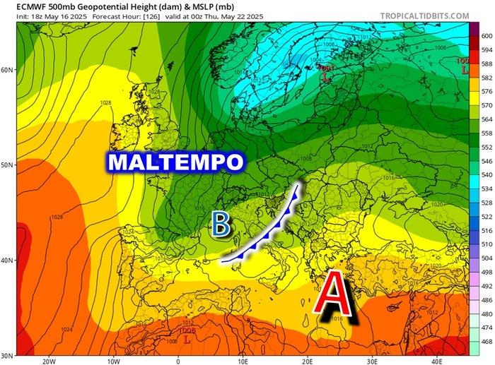 Forte ondata di maltempo con piogge e temporali in arrivo su più di mezza Italia