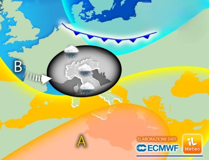 Maltempo sull'Italia, in arrivo piogge copiose