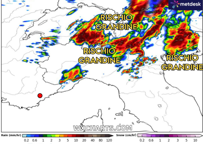 Zone a rischio forti temporali e supercelle nel corso di Giovedì 26 Giugno Zone a rischio forti temporali e supercelle nel corso di Giovedì 26 Giugno