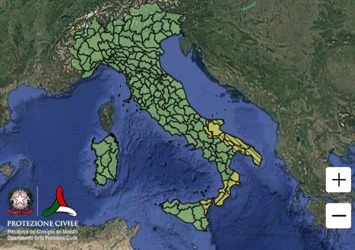 Allerta meteo per martedì 4