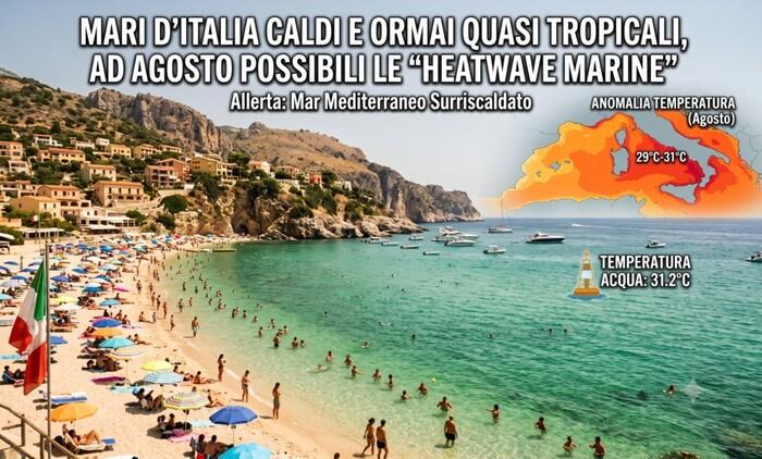 Mari italiani sempre più caldi, ormai quasi tropicali
