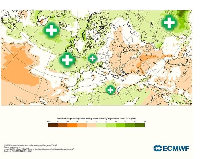 Precipitazioni sopra la media in avvio di Marzo