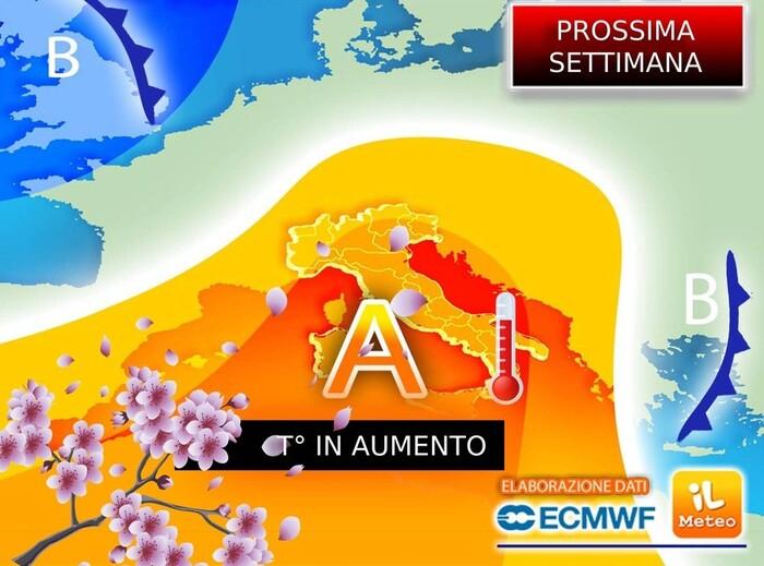 Nuova settimana con Alta pressione e bel tempo, poi però torna il maltempo