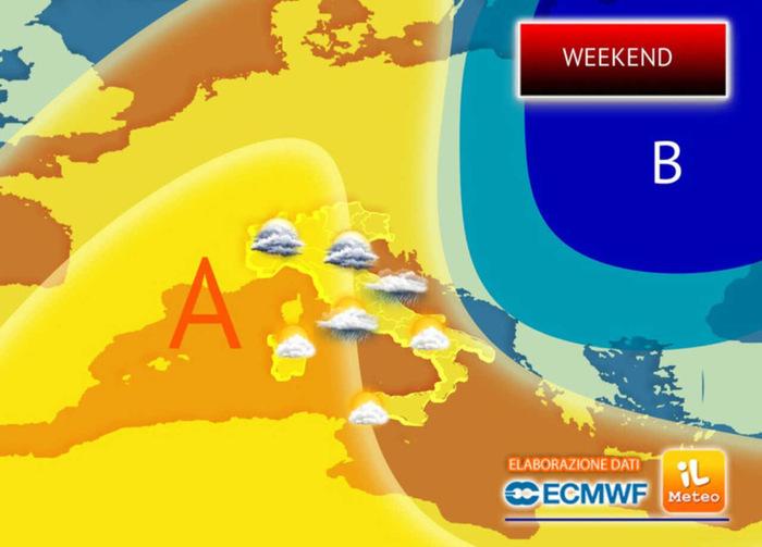 Tempo più soleggiato e caldo nel weeekend