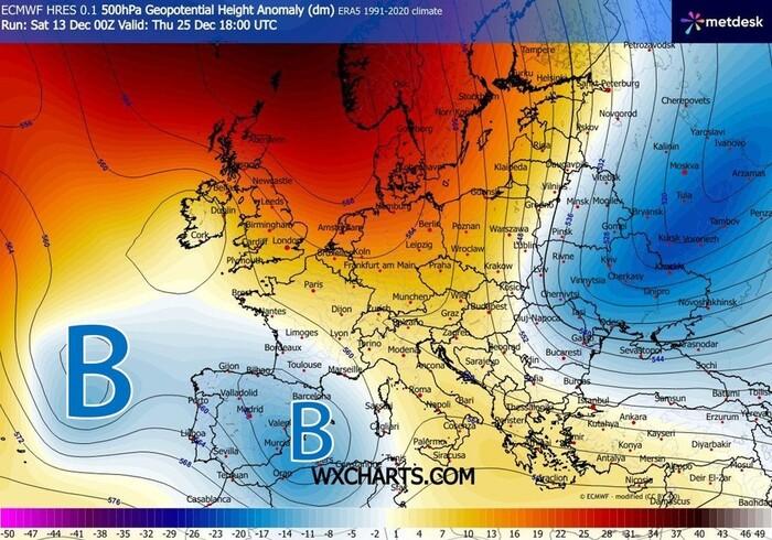 Ripresa del flusso perturbato dal Nord Atlantico in vista delle feste di Natale