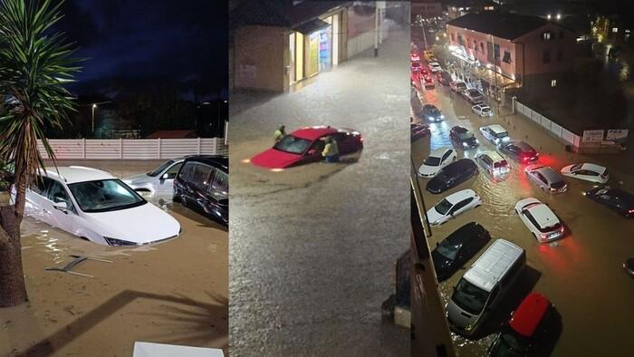 Alluvione a Portoferraio, sull'Isola d'Elba