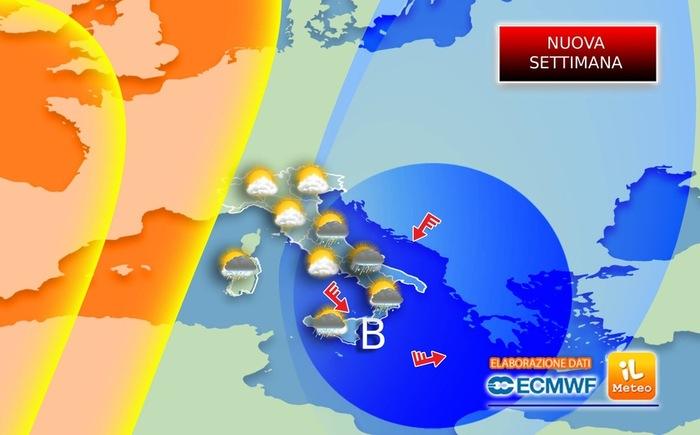 Settimana segnata dal passaggio di un profondo vortice