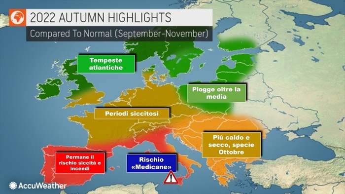 Tendenza aggiornata di AccuWeather il prossimo Autunno