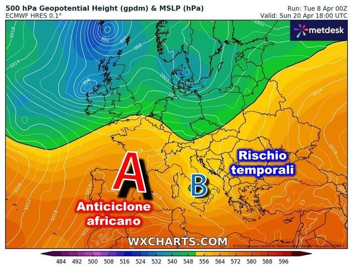 Pasqua: veloci temporali al Centro Sud. Poi rimonta l'anticiclone