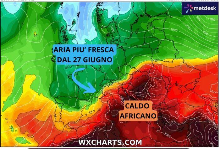 Caldo africano protagonista ma dal 27 Giugno potrebbe peggiorare