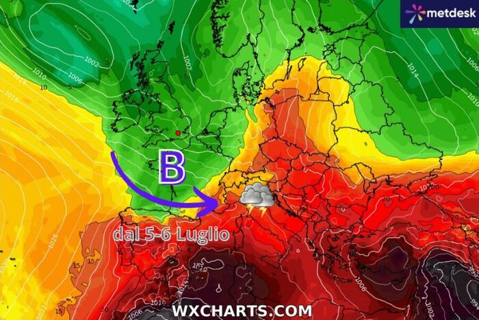 Possibile temporaneo break temporalesco dopo il 5-6 Luglio