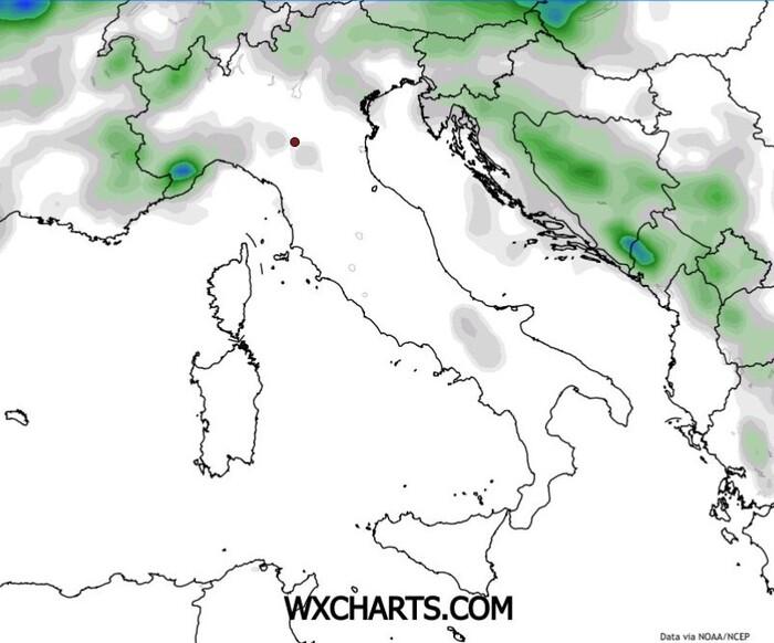 Precipitazioni previste per Giovedì 16 Luglio