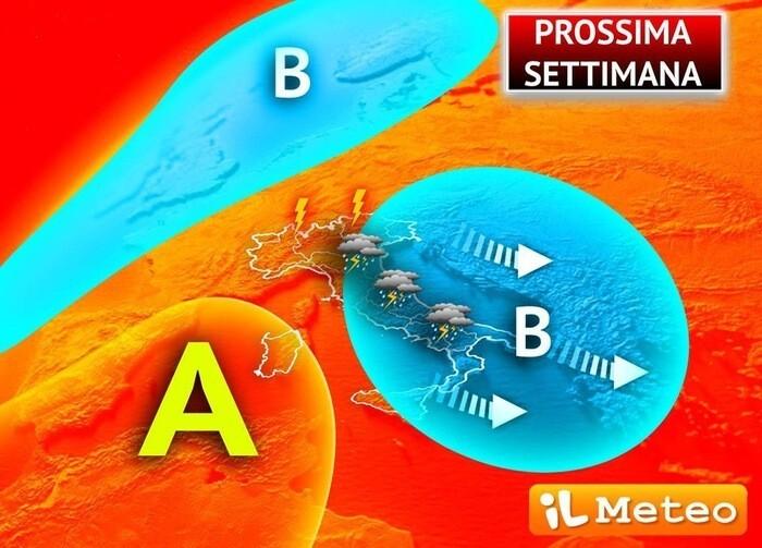 Prossima settimana: ultime piogge, poi arriva un caldo anticiclone