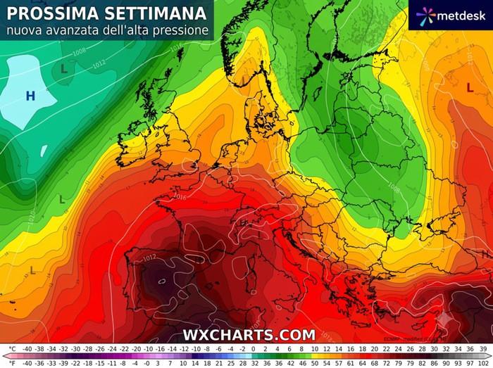Prossima Settimana: avvio con l'alta pressione