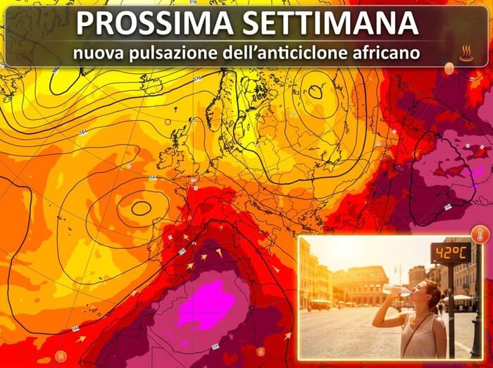 Previsioni meteo per la prossima settimana: in arrivo una nuova ondata di caldo intenso