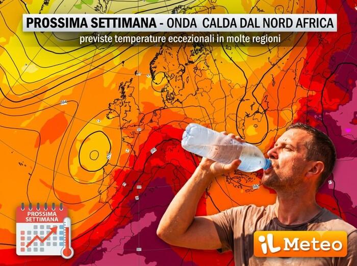 Prossima settimana: morsa di calore anomala sull'Italia